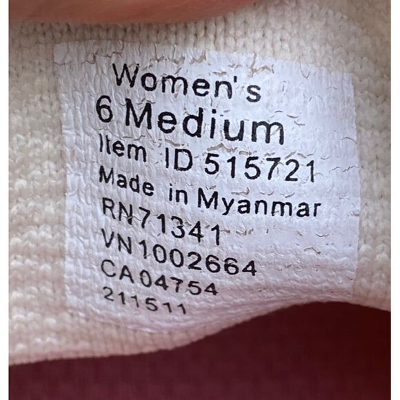 L.L.Bean Eco Bay cream rose gold Women's Sz 6 Knit Lace-up Sneakers Tennis Shoes - Picture 8 of 8